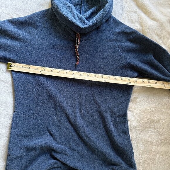 Sherpa Adventure Gear Women’s Rolpa Pullover Size M Maroon Blue Fleece Cowl - Picture 4 of 7
